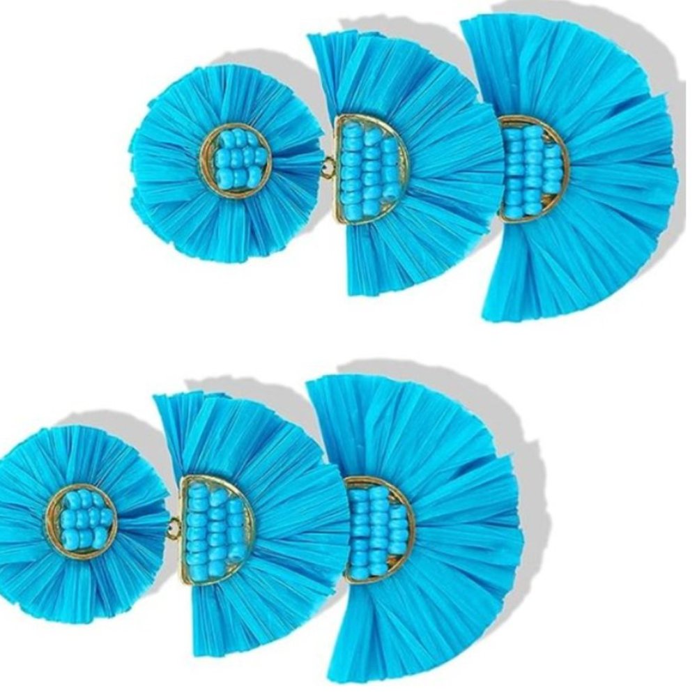 New! Zara's Night Out Blue Fab Earrings - Picture 3 of 5